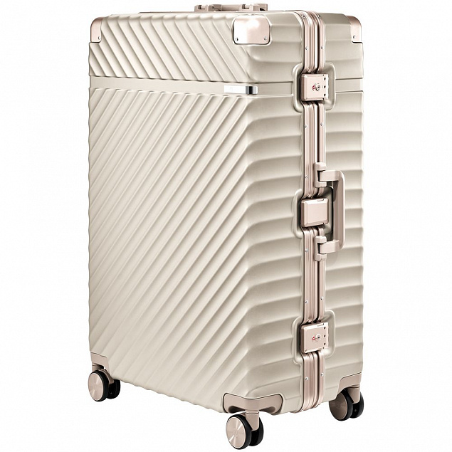 Чемодан Aluminum Frame PC Luggage V1, золотистый с логотипом в Самаре заказать по выгодной цене в кибермаркете AvroraStore