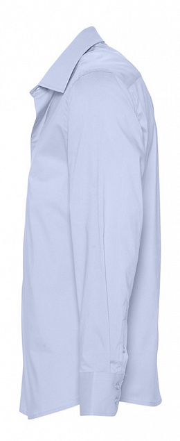 Рубашка мужская с длинным рукавом BRIGHTON, голубая с логотипом в Самаре заказать по выгодной цене в кибермаркете AvroraStore