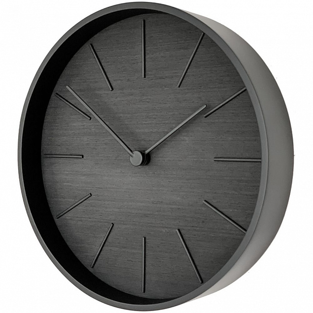 Часы настенные Plato, черное дерево с логотипом в Самаре заказать по выгодной цене в кибермаркете AvroraStore