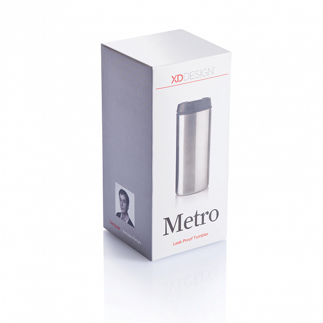 Термокружка Metro, 300 мл, серебряный с логотипом в Самаре заказать по выгодной цене в кибермаркете AvroraStore