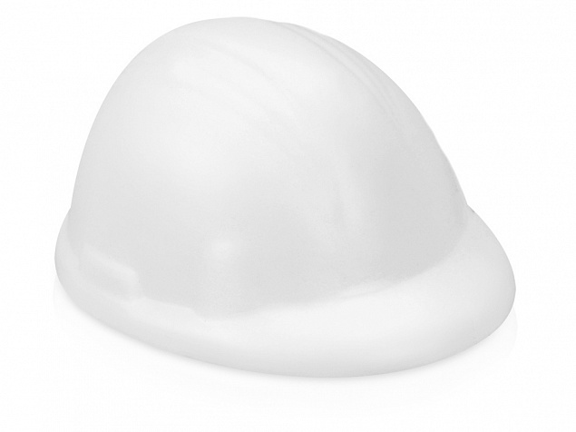 Антистресс Каска, белый с логотипом в Самаре заказать по выгодной цене в кибермаркете AvroraStore