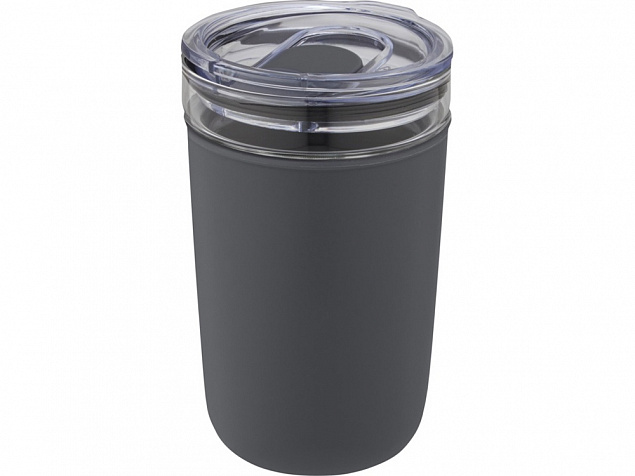 Bello, стеклянная кружка объемом 420 мл с внешней стенкой из переработанного пластика, серый с логотипом в Самаре заказать по выгодной цене в кибермаркете AvroraStore