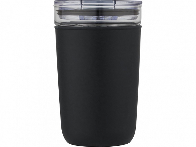 Bello, стеклянная кружка объемом 420 мл с внешней стенкой из переработанного пластика, черный с логотипом в Самаре заказать по выгодной цене в кибермаркете AvroraStore
