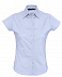 Рубашка женская с коротким рукавом EXCESS, голубая с логотипом в Самаре заказать по выгодной цене в кибермаркете AvroraStore