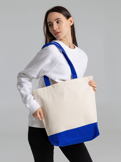 Холщовая сумка Shopaholic, неокрашеная с логотипом в Самаре заказать по выгодной цене в кибермаркете AvroraStore