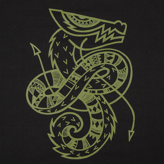 Толстовка «Полинезийский дракон», черная с логотипом в Самаре заказать по выгодной цене в кибермаркете AvroraStore