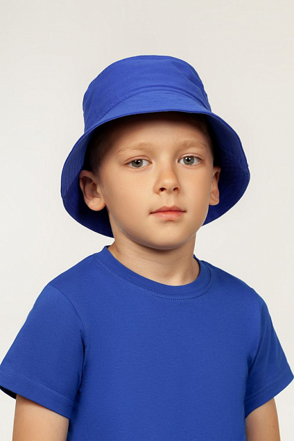 Панама детская Bizbolka Challenge Kids, голубая с логотипом в Самаре заказать по выгодной цене в кибермаркете AvroraStore