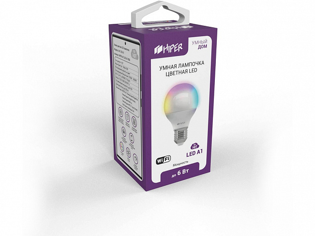 Умная лампочка HIPER IoT LED A1 RGB с логотипом в Самаре заказать по выгодной цене в кибермаркете AvroraStore