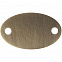 Шильдик металлический Alfa Oval, бронзовый с логотипом в Самаре заказать по выгодной цене в кибермаркете AvroraStore