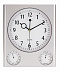 Часы настенные прямоугольные SATURN, серебро с логотипом в Самаре заказать по выгодной цене в кибермаркете AvroraStore