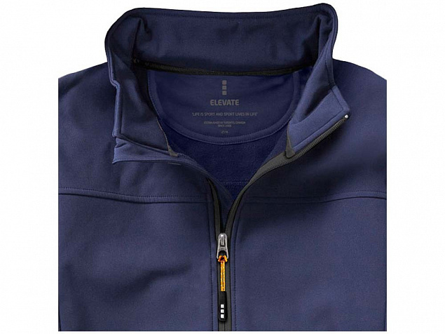 Куртка софтшел Langley мужская, темно-синий с логотипом в Самаре заказать по выгодной цене в кибермаркете AvroraStore