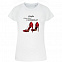 Футболка женская «Добро должно быть с каблуками», белая с логотипом в Самаре заказать по выгодной цене в кибермаркете AvroraStore