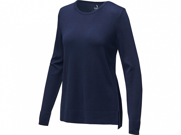 Пуловер Merrit с круглым вырезом, женский с логотипом в Самаре заказать по выгодной цене в кибермаркете AvroraStore