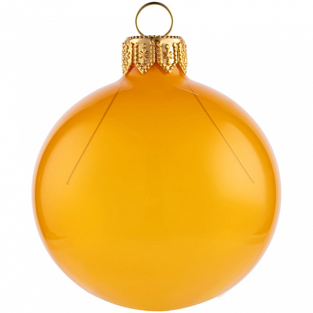 Елочный шар Gala Night в коробке, золотистый, 6 см с логотипом в Самаре заказать по выгодной цене в кибермаркете AvroraStore