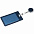 Чехол для пропуска с ретрактором Devon, синий с логотипом в Самаре заказать по выгодной цене в кибермаркете AvroraStore