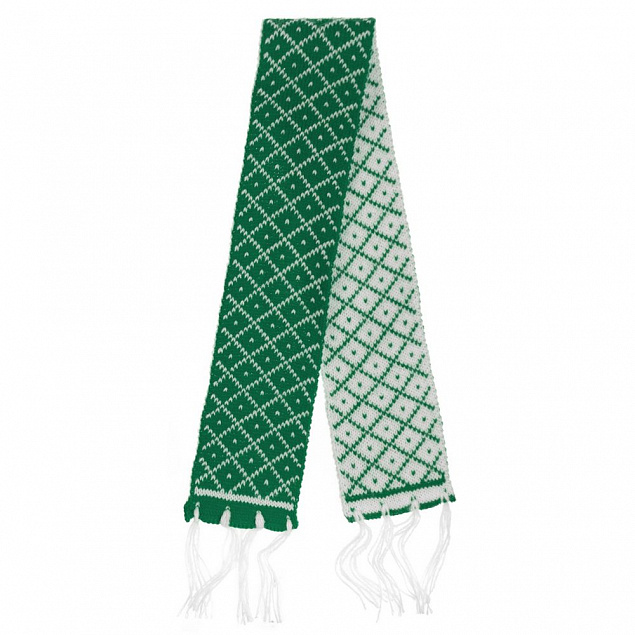 Вязаный шарфик Dress Cup, зеленый с логотипом в Самаре заказать по выгодной цене в кибермаркете AvroraStore