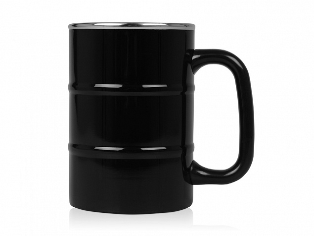 Кружка Баррель 400мл, черный с логотипом в Самаре заказать по выгодной цене в кибермаркете AvroraStore