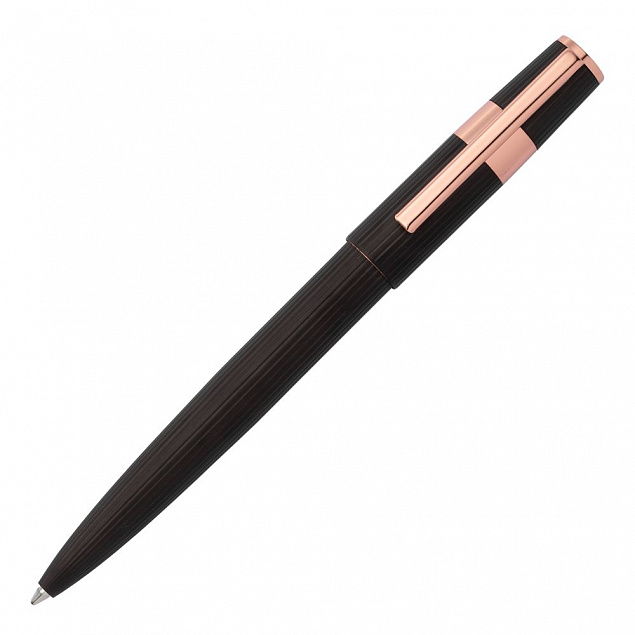 Шариковая ручка Gear Pinstripe, черная с логотипом в Самаре заказать по выгодной цене в кибермаркете AvroraStore