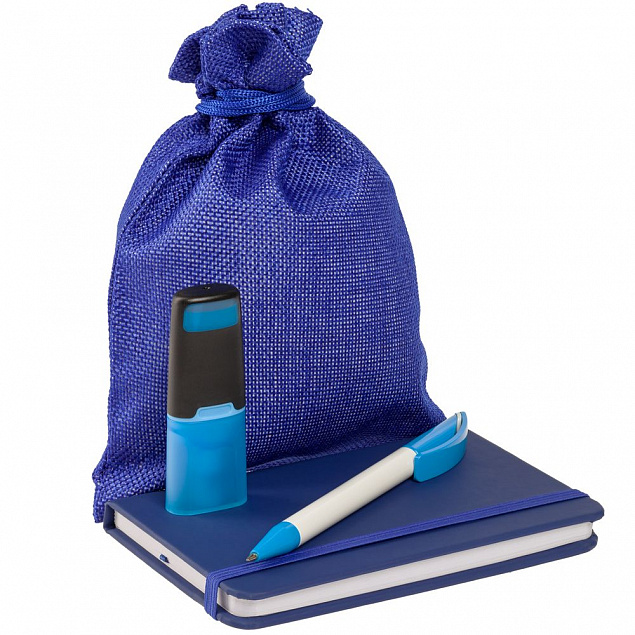 Подарочный мешок Foster Thank, M, синий с логотипом в Самаре заказать по выгодной цене в кибермаркете AvroraStore