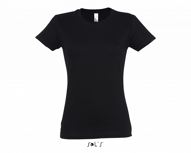Фуфайка (футболка) IMPERIAL женская,Глубокий черный 3XL с логотипом в Самаре заказать по выгодной цене в кибермаркете AvroraStore