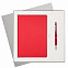 Подарочный набор Rain, красный (ежедневник, ручка) с логотипом в Самаре заказать по выгодной цене в кибермаркете AvroraStore