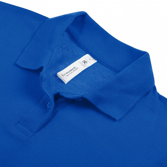 Рубашка поло женская ID.001 ярко-синяя с логотипом в Самаре заказать по выгодной цене в кибермаркете AvroraStore