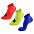 Набор из 3 пар спортивных носков Monterno Sport, розовый, зеленый и оранжевый с логотипом в Самаре заказать по выгодной цене в кибермаркете AvroraStore