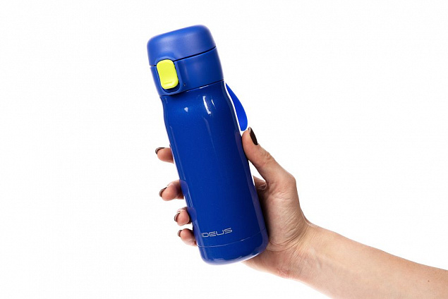 Термобутылка One Touch, синяя с логотипом в Самаре заказать по выгодной цене в кибермаркете AvroraStore