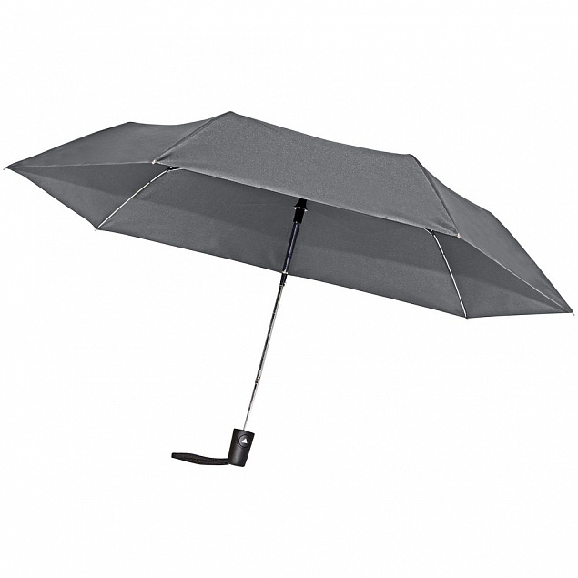 Зонт складной Hit Mini AC, серый с логотипом в Самаре заказать по выгодной цене в кибермаркете AvroraStore