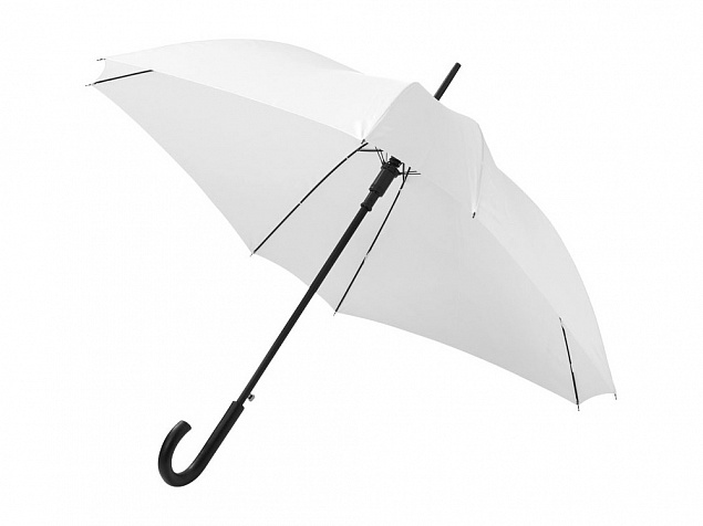 Зонт-трость Neki, полуавтомат 23,5, белый с логотипом в Самаре заказать по выгодной цене в кибермаркете AvroraStore