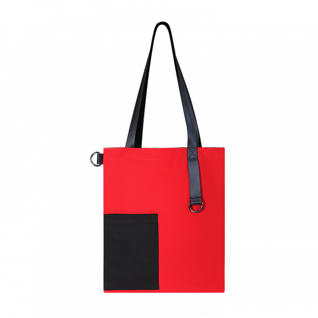 Шоппер Superbag Color (красный с чёрным) с логотипом в Самаре заказать по выгодной цене в кибермаркете AvroraStore