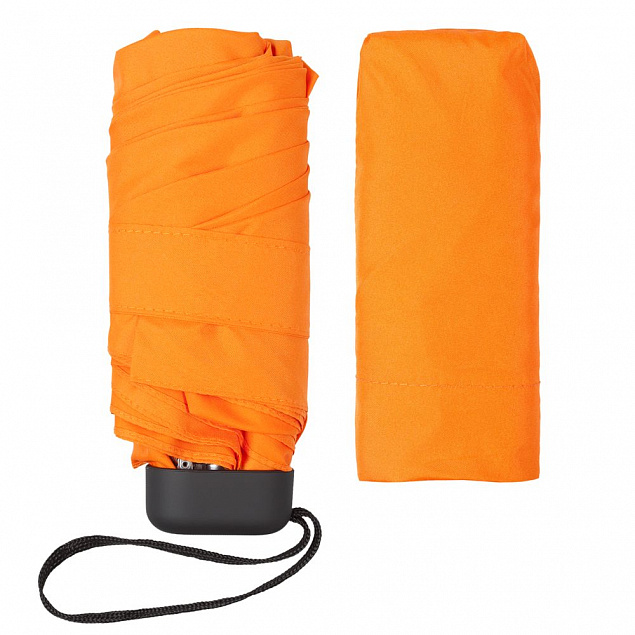 Зонт складной Five, оранжевый с логотипом в Самаре заказать по выгодной цене в кибермаркете AvroraStore