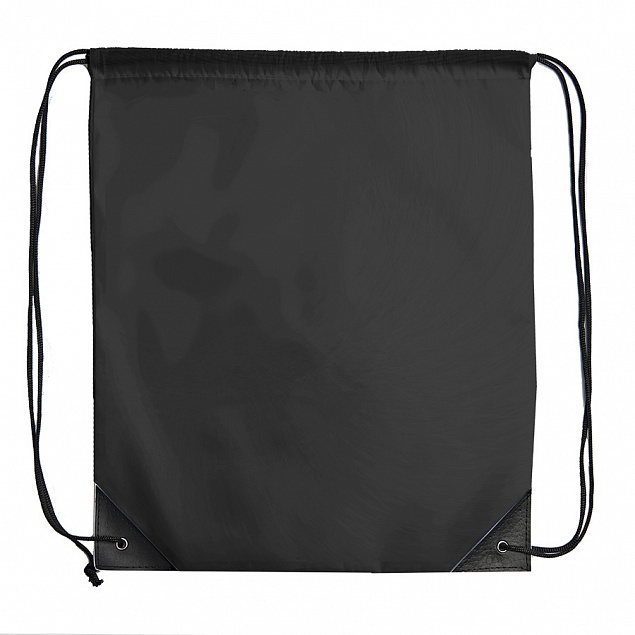 Рюкзак мешок с укреплёнными уголками BY DAY, черный, 35*41 см, полиэстер 210D с логотипом в Самаре заказать по выгодной цене в кибермаркете AvroraStore