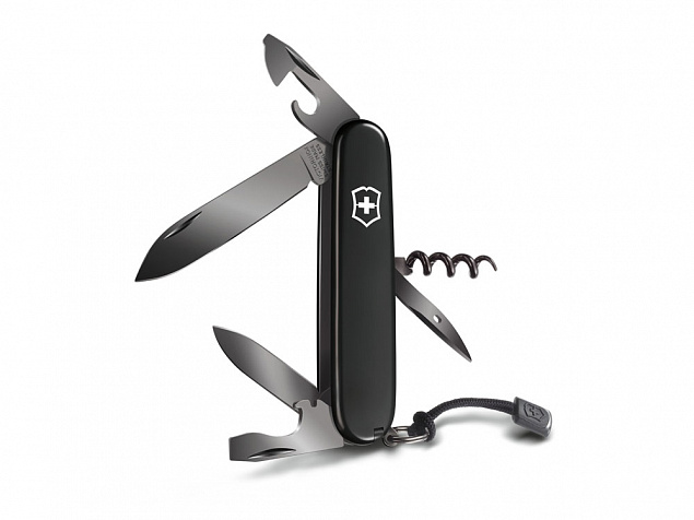 Нож перочинный «Spartan Onyx Black», 91 мм, 12 функций с логотипом в Самаре заказать по выгодной цене в кибермаркете AvroraStore