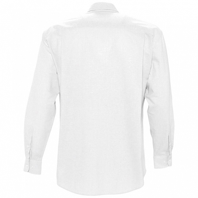 Рубашка мужская с длинным рукавом BOSTON, белая с логотипом в Самаре заказать по выгодной цене в кибермаркете AvroraStore