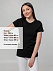 Футболка женская T-bolka Stretch Lady, черная с логотипом в Самаре заказать по выгодной цене в кибермаркете AvroraStore