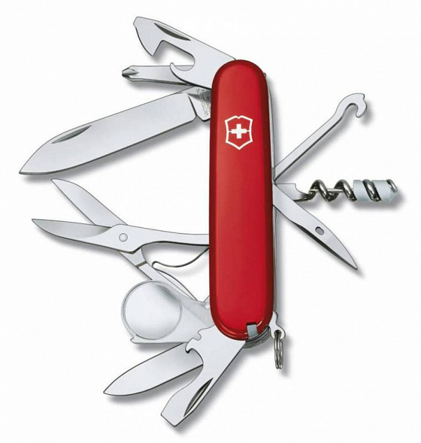 Офицерский нож Explorer 91, красный с логотипом в Самаре заказать по выгодной цене в кибермаркете AvroraStore