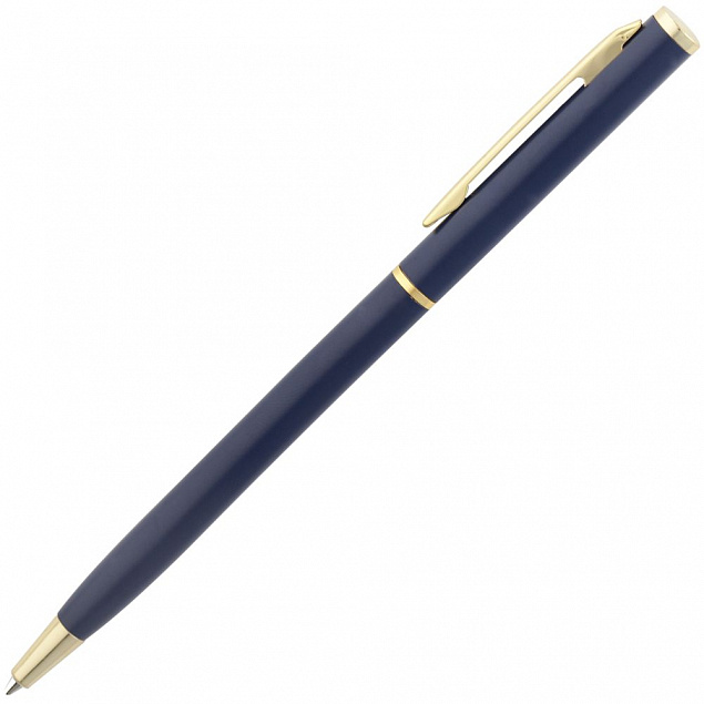 Ручка шариковая Hotel Gold, ver.2, синяя с логотипом в Самаре заказать по выгодной цене в кибермаркете AvroraStore