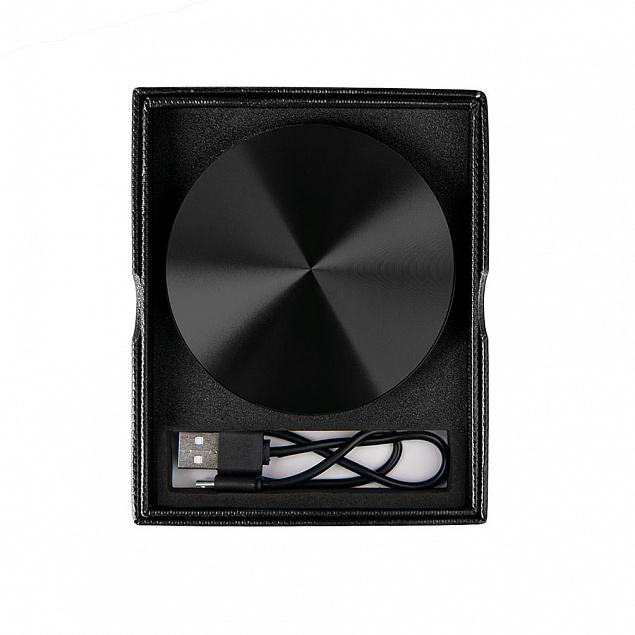 Универсальный аккумулятор "UFO" (6000mAh) в подарочной коробке, черный,8,6х1,5 см,металл с логотипом в Самаре заказать по выгодной цене в кибермаркете AvroraStore