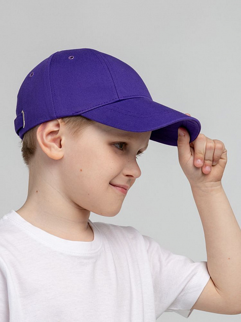 Бейсболка детская Capture Kids, фиолетовая с логотипом в Самаре заказать по выгодной цене в кибермаркете AvroraStore