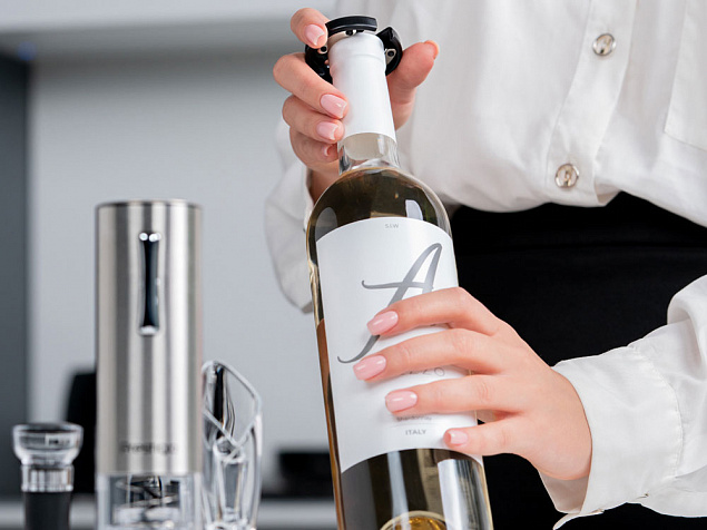Автоматический винный штопор «Nemi» с логотипом в Самаре заказать по выгодной цене в кибермаркете AvroraStore