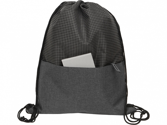 Рюкзак-мешок Reflex со светоотражающим эффектом, серый с логотипом в Самаре заказать по выгодной цене в кибермаркете AvroraStore