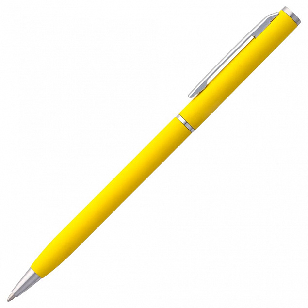 Ручка шариковая Hotel Chrome, ver.2, желтая с логотипом в Самаре заказать по выгодной цене в кибермаркете AvroraStore