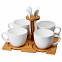 Набор "Ксю":чайная пара (4шт) и чайная ложка (4шт) с подставкой в подарочной упаковке с логотипом в Самаре заказать по выгодной цене в кибермаркете AvroraStore
