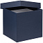 Коробка Cube L, синяя с логотипом в Самаре заказать по выгодной цене в кибермаркете AvroraStore
