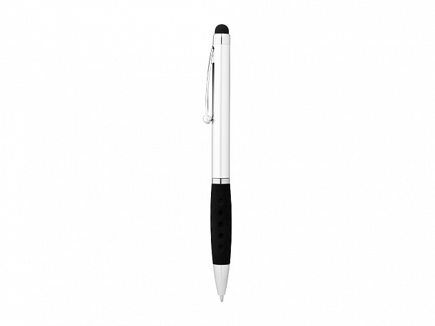 Ручка-стилус шариковая Ziggy черные чернила, серебристый/черный с логотипом в Самаре заказать по выгодной цене в кибермаркете AvroraStore