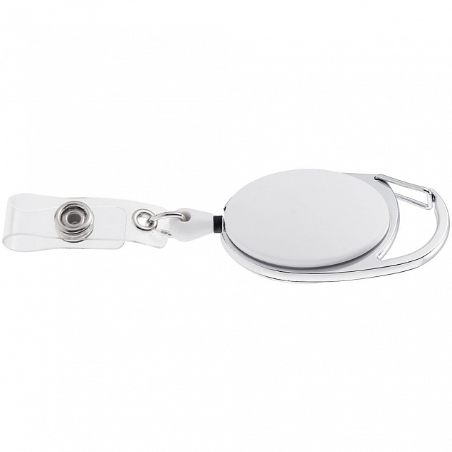 Ретрактор с карабином Access, белый с логотипом в Самаре заказать по выгодной цене в кибермаркете AvroraStore