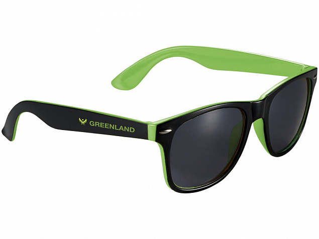 Солнцезащитные очки Sun Ray, лайм/черный (Р) с логотипом в Самаре заказать по выгодной цене в кибермаркете AvroraStore