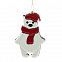 Ёлочная Игрушка Медвежонок (белый с красным) с логотипом в Самаре заказать по выгодной цене в кибермаркете AvroraStore