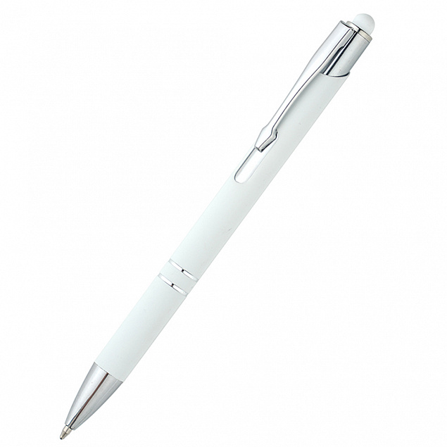 Ручка металлическая Ingrid - Белый BB с логотипом в Самаре заказать по выгодной цене в кибермаркете AvroraStore